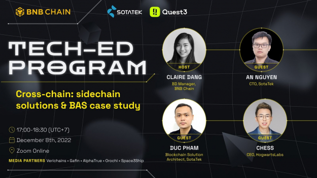 [Cross-chain] The First Co-hosted Webinar of SotaTek with BNBChain and Quest3